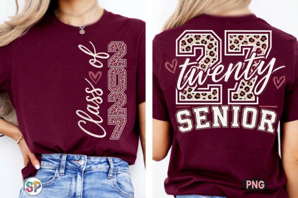 Download Class of 2027 Senior Leopard Print Shirt - Senior Collection