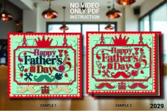 Download Happy Father’s Day Layered Card SVG 2029 - 2029 Collection
