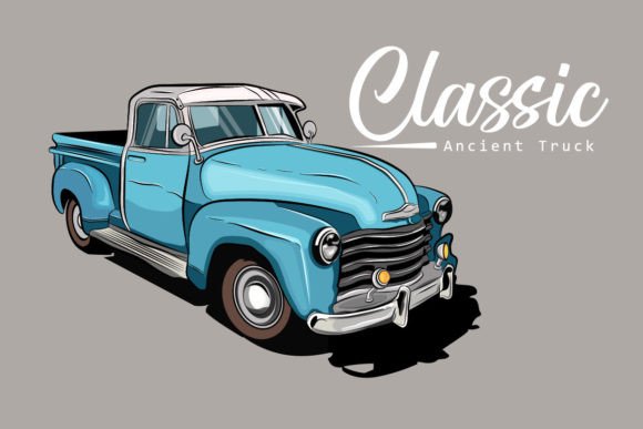 Download Classic Truck Vector Art Illustration - Classic Collection